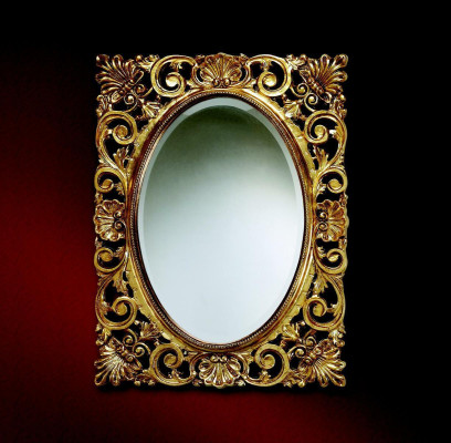 Espejo de pared con marco de madera de diseño clásico barroco rococó marco de madera grande