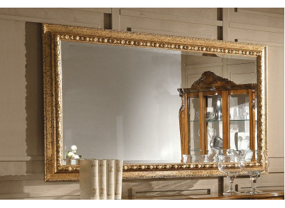 Diseño de espejo dorado de lujo xxl, espejo de pared con marco de madera estilo barroco italiano nuevo.