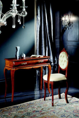 Diseño de muebles - Mesa consola marrón - Estilo de muebles - Madera barroca - Muebles italianos - Nuevo