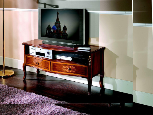 Mueble de televisión, mueble bajo para TV, armario, mesa de sala de estar, muebles de madera clásicos nuevos.