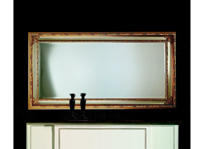 Espejo de pared clásico con marco de madera Mueble espejo 94x184 Marco de vidrio de pared mueble
