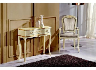 Elegante silla de diseño barroco de lujo italiana en madera para el salón.