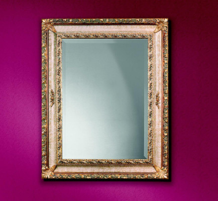 Espejo de pared clásico con marco de madera, mueble espejo 94x184 diseño barroco rococó nuevo.