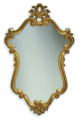 Espejo de diseñador Aparador Espejo barroco Salón estante espejo de lujo dorado