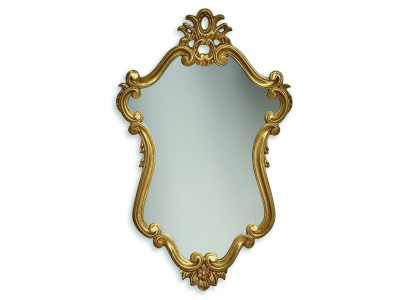 Espejo de diseñador Aparador Espejo barroco Salón estante espejo de lujo dorado