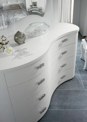 Cómoda blanca estilo italiano muebles de madera, cómodas muebles clásicos diseño nuevo.