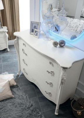 Cómoda blanca estilo de madera muebles cómodas nuevos diseño de muebles italiano MobilPiu