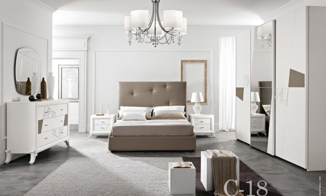 Elegante cómoda de diseño de madera natural del fabricante italiano de muebles.