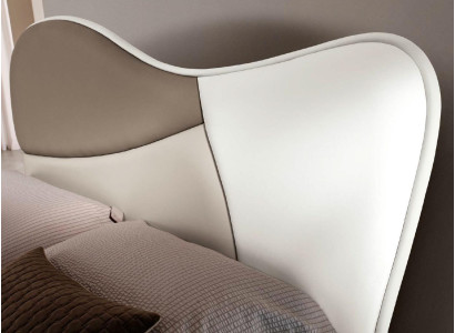 Cama doble de lujo marco de cama blanca cama doble Cuero Madera Diseño moderno Nuevo