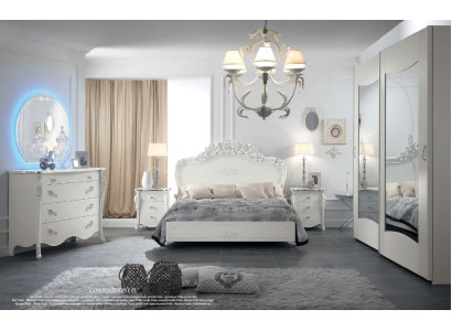 Cama Dormitorio Camas Cama doble Madera Lujo Muebles Diseño Clásico Hotel