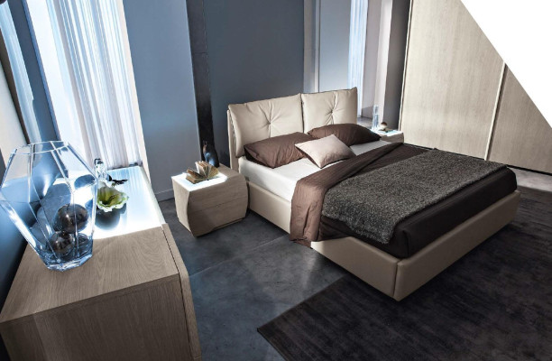Cama doble, camas, muebles, decoración, armazones de cama, dormitorio, moderno, lujo, nuevo.