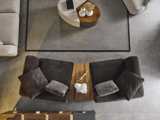 Conjunto de sofá de 4 plazas sillón sofá de 4 plazas de tela negra moderno nuevo.