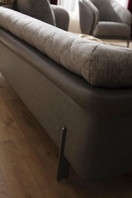 Sofá de 3 plazas gris con sillón conjunto de sala de estar muebles de diseño de lujo
