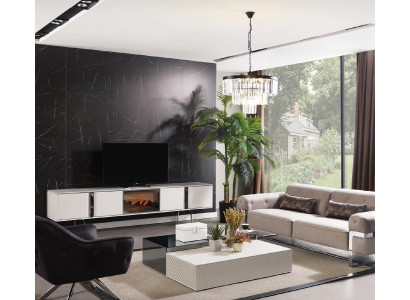 Sofá conjunto 31 Asiento 2x Mesa de centro Mesa auxiliar Diseñador Tapizado 5 piezas.