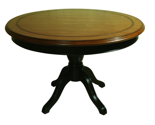 Mesa de comedor redonda de madera maciza de 122 cm de diámetro. Mesa de comedor de madera maciza para la cocina, mesa de comedor. Nueva.
