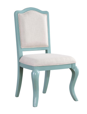 Silla de diseño de casa de campo de lujo con respaldo acolchado para salón de estar y comedor.