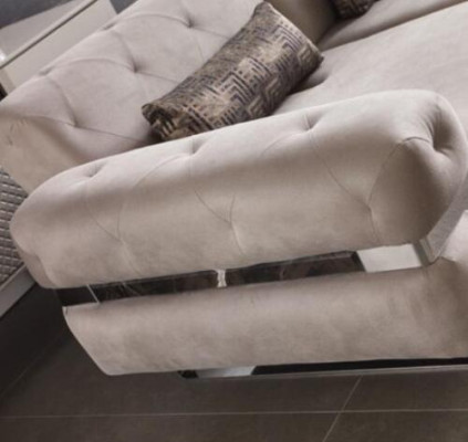 Sofá conjunto Set 431 asiento 3x mesas de sofá conjunto de sofás diseño mesas 6 piezas.