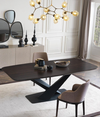 Lujo Mesa de comedor Diseño Mesa Comedor Mesas Metálicas Muebles de diseño Nuevo