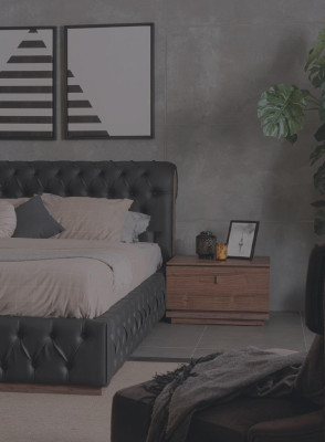 Cama Armario 2x Mesita de noche Lujo Dormitorio Acolchado Diseño nuevo