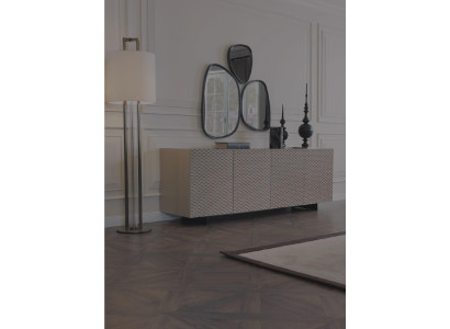 Salón espejo aparador armario elegante diseño lujo 2 piezas nuevo beige