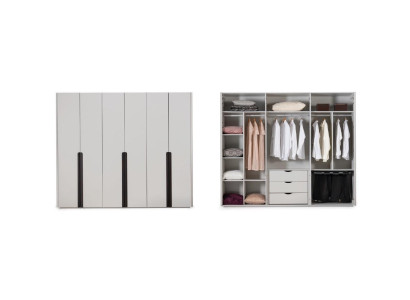 Armario de dormitorio de madera de lujo con diseño moderno y nuevo.