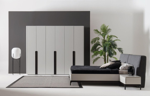 Armario de dormitorio de madera de lujo con diseño moderno y nuevo.