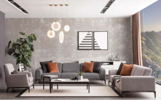 Sofá conjunto de 4 piezas 1 sofá sillón mesa auxiliar conjunto de 5 piezas.