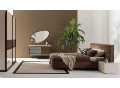 Diseño de dormitorio de lujo cama 2x mesitas de noche cómoda juego de muebles de 8 piezas.