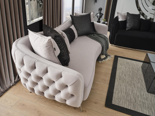 Sofá conjunto 431 asientos mesa de centro juego de sala de estar 4 piezas blanco nuevo Moderno