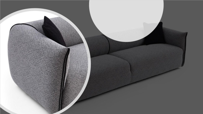 Salón Sofá Sofás Tapicería Sofás de diseño Sofá de 4 plazas Textil