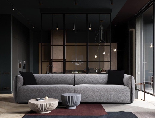 Salón Sofá Sofás Tapicería Sofás de diseño Sofá de 4 plazas Textil