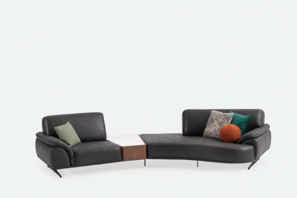 Alrededor de los muebles del sofá de la sala de estar de 5 asientos, muebles de sofá redondos, textiles.