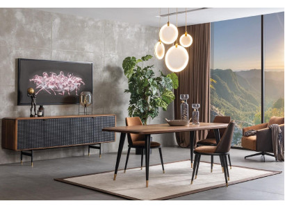 Grupo de comedor - Mesa de comedor 4 sillas - Aparador - Muebles para el comedor