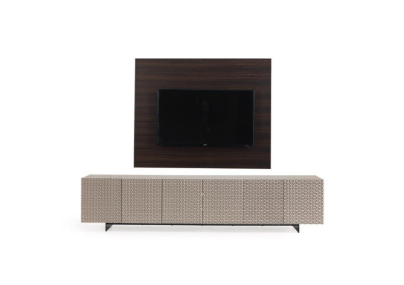 Mueble de televisión de lujo Soporte para televisión Aparador Mesa de centro Panel de televisión de 3 piezas