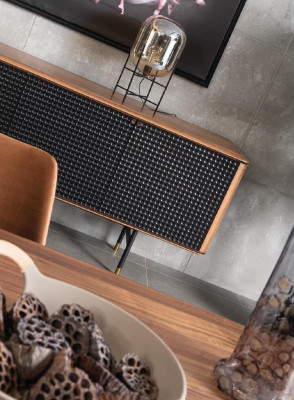 Aparador de sala de estar estilo de lujo marrón moderno de madera Sideboard Loft 228cm