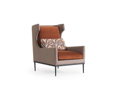 Sillón de sala de estar sofá diseño tapicería textil 1 asiento sofás tapizado