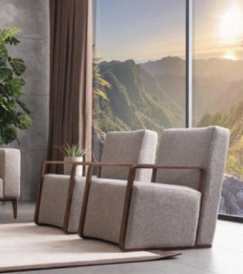Butaca de salón 1 plaza sofá tapizado moderno diseño de lujo textil.