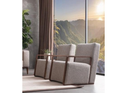 Butaca de salón 1 plaza sofá tapizado moderno diseño de lujo textil.