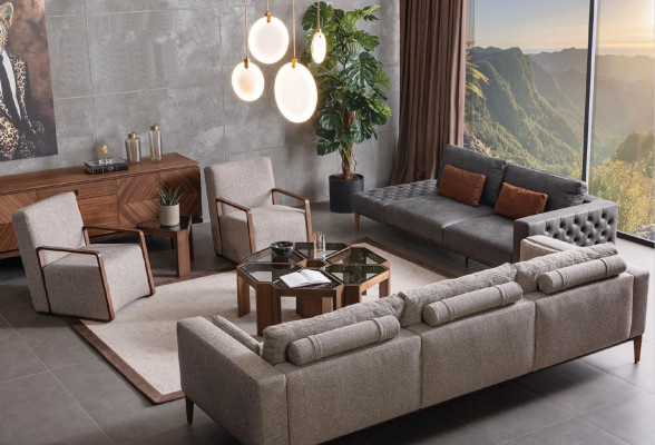 Butaca de salón 1 plaza sofá tapizado moderno diseño de lujo textil.