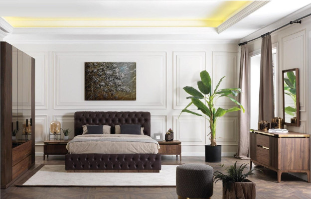 Camas Chesterfield Dormitorio Cama Diseño Camas de lujo Muebles Camas dobles