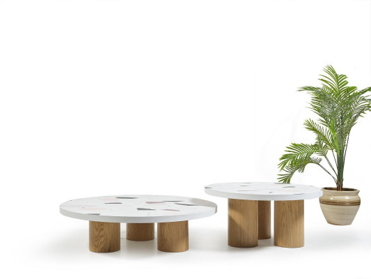 Mesa de centro de diseño de lujo blanco de madera mesa de café auxiliar sala de estar nueva.
