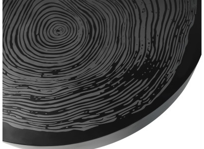 Mesa de café de diseño de lujo auxiliar negro para sala de estar.