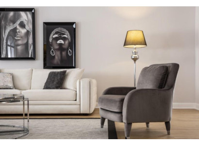 Sillón individual de lujo tapizado en tela marrón para sala de estar, sillón de salón nuevo.