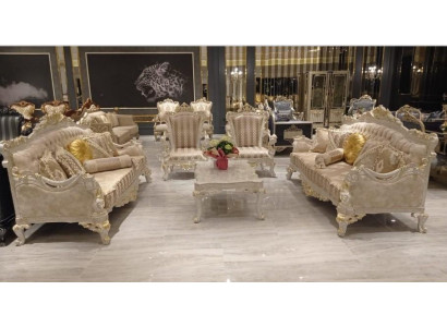 Conjunto de sofá beige de 5 piezas con mesa de centro, juego de sofá, sofá, muebles de sofá