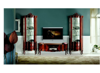Diseño de muebles de salón de lujo italiano estilo vitrina armario barroco rococó set.