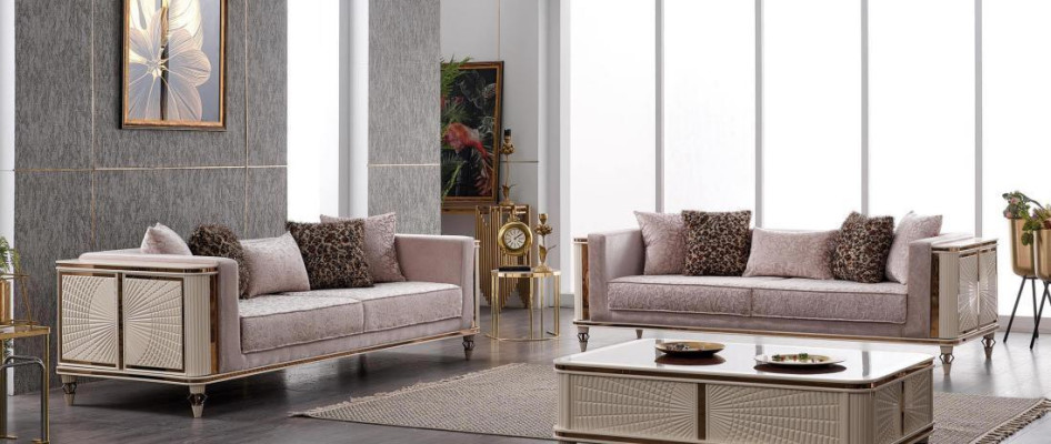 Sofá sofá muebles tapizados Diseñador Sofás 3+3 plazas Textil Sofás grandes