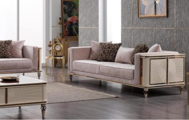 Sofá sofá muebles tapizados Diseñador Sofás 3+3 plazas Textil Sofás grandes