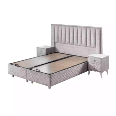 Camas Cama doble Hotel Estructura de cama doble Madera Muebles Cama Tapizada Diseño de lujo