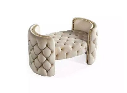 Moderno taburete pie almohadillado muebles sala de estar diseño otomano blanco nuevo