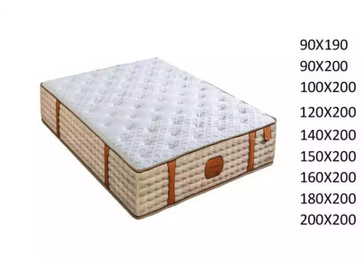 Colchón de hotel de alta calidad, 25 cm de grosor extra, tamaño king size, 200x200 cm.